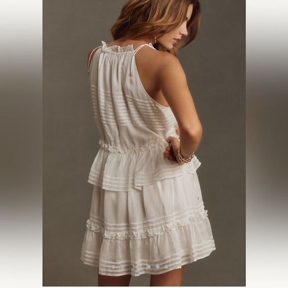 Let Me Be Halter Tie-Neck Tiered Mini Dress - Picture 2 of 9